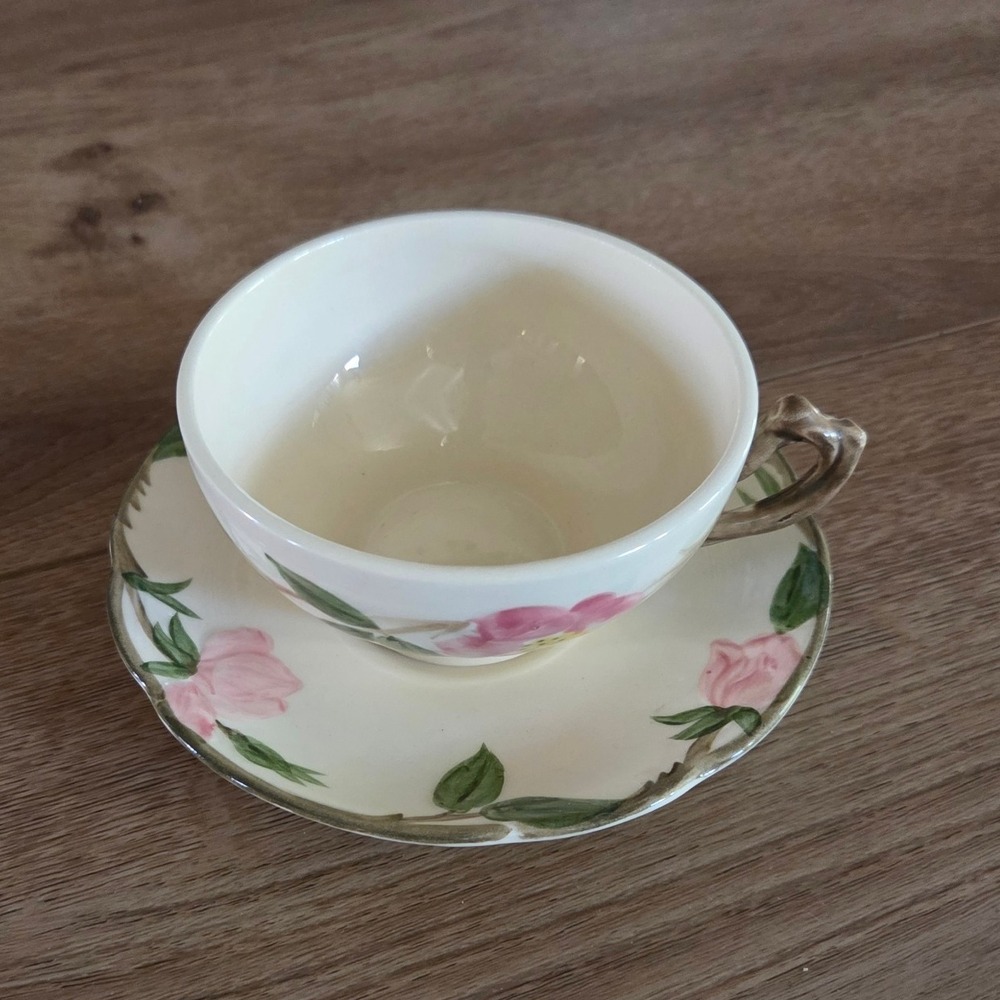 Franciscan Desert Rose Cup and Saucer Set‎ Pink Floral Vintage